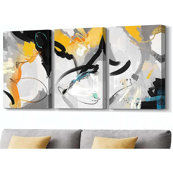 Brayden Studio® 3 Piece Pictures for Living Room Wall Décor Set Wayfair